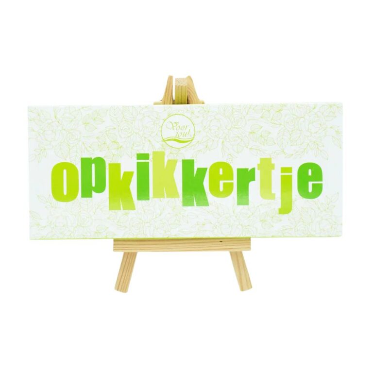 Met de chocolade reep " opkikkertje" bezorg je altijd een glimlach