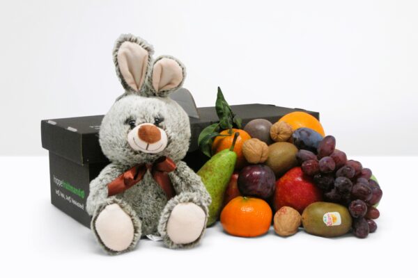 Fruitmand Knuffel donker Grijs