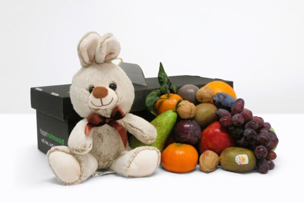 Fruitmand knuffel Beige