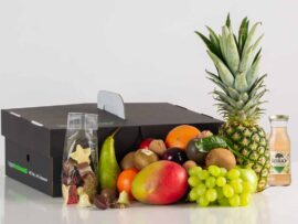 Hippe fruitmand Kerst Groot