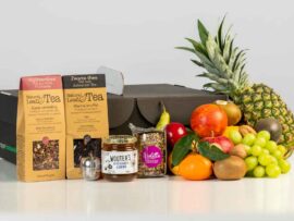 Fruitmand Thee Honing Vijgen-dadelbrood