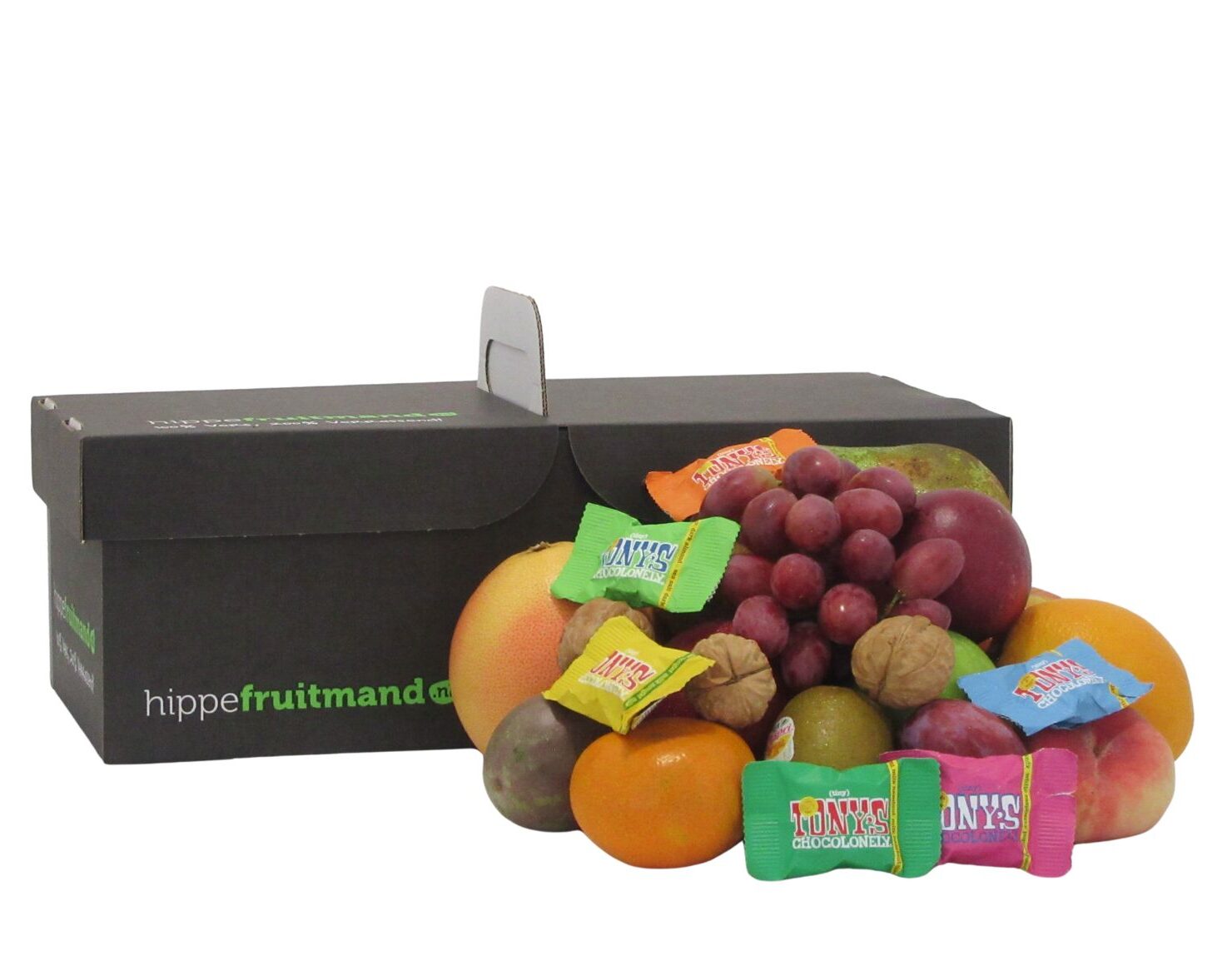 Fruitmand met Tiny Tonu chocolade